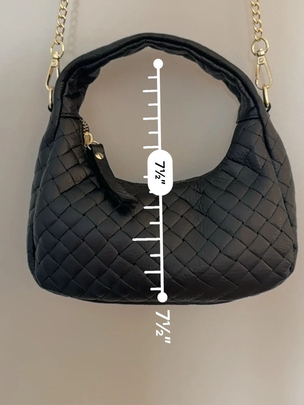 Persaman New York Chloe Bag Black Quilted Shoulder Bag with Chain Strap